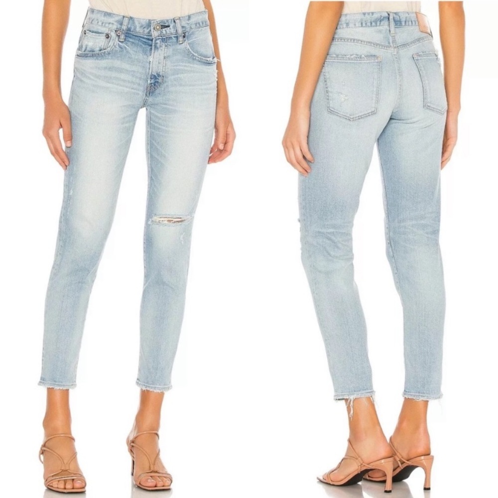 MOUSSY VINTAGE Vivian Distressed Skinny Jeans In Light Blue SIZE 25 - Picture 2 of 15